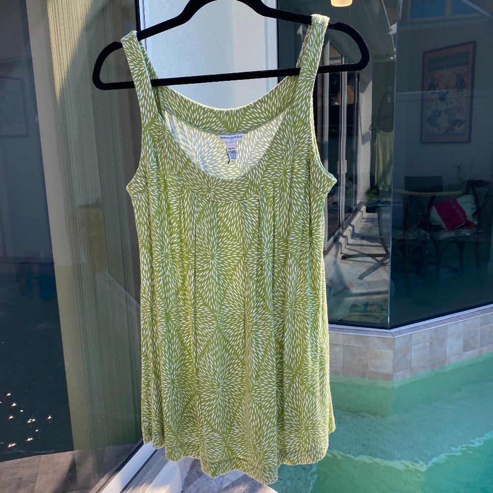 Banana Republic Green Print Tank Top